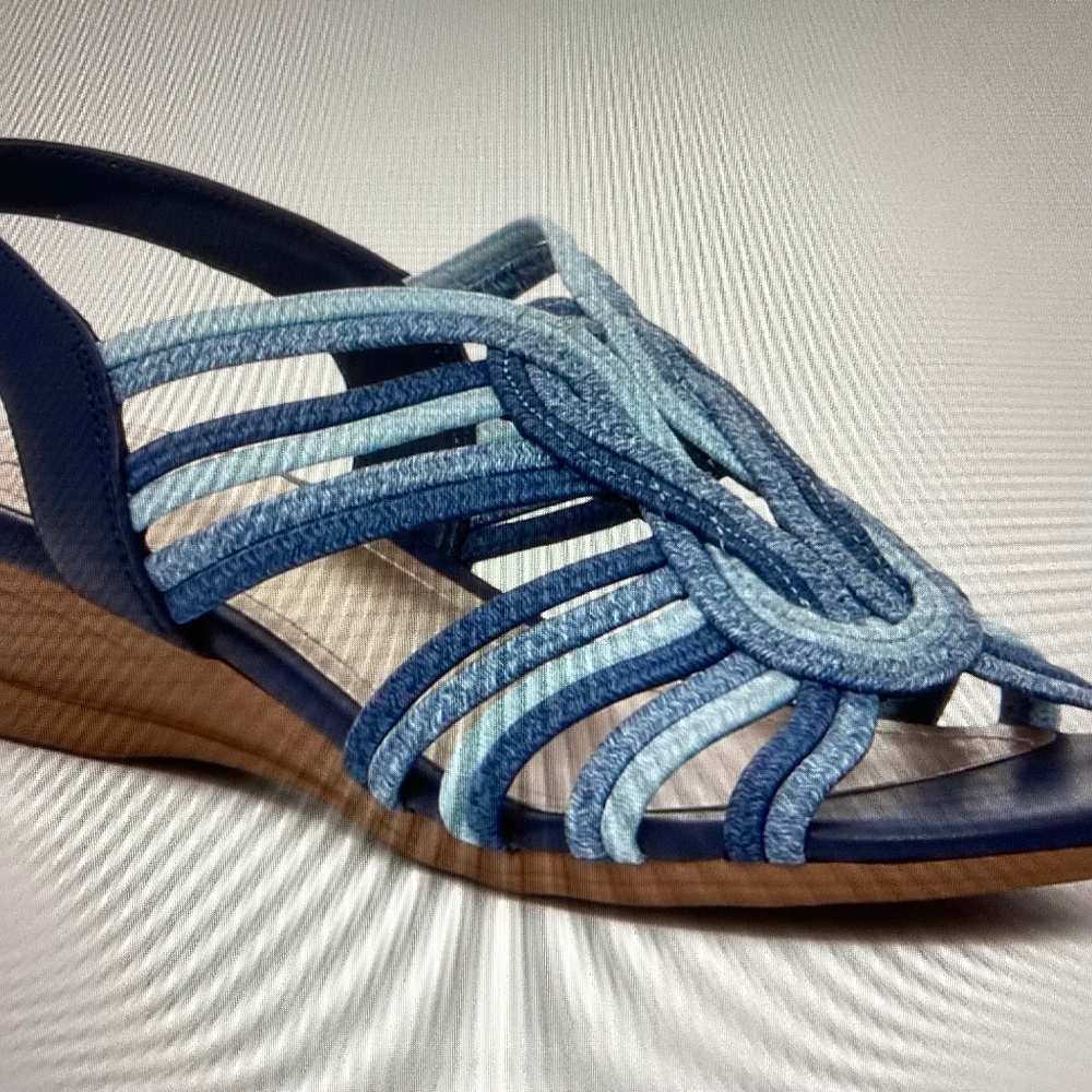 New! Impo Rosva Denim Sandals Stretch 6.5